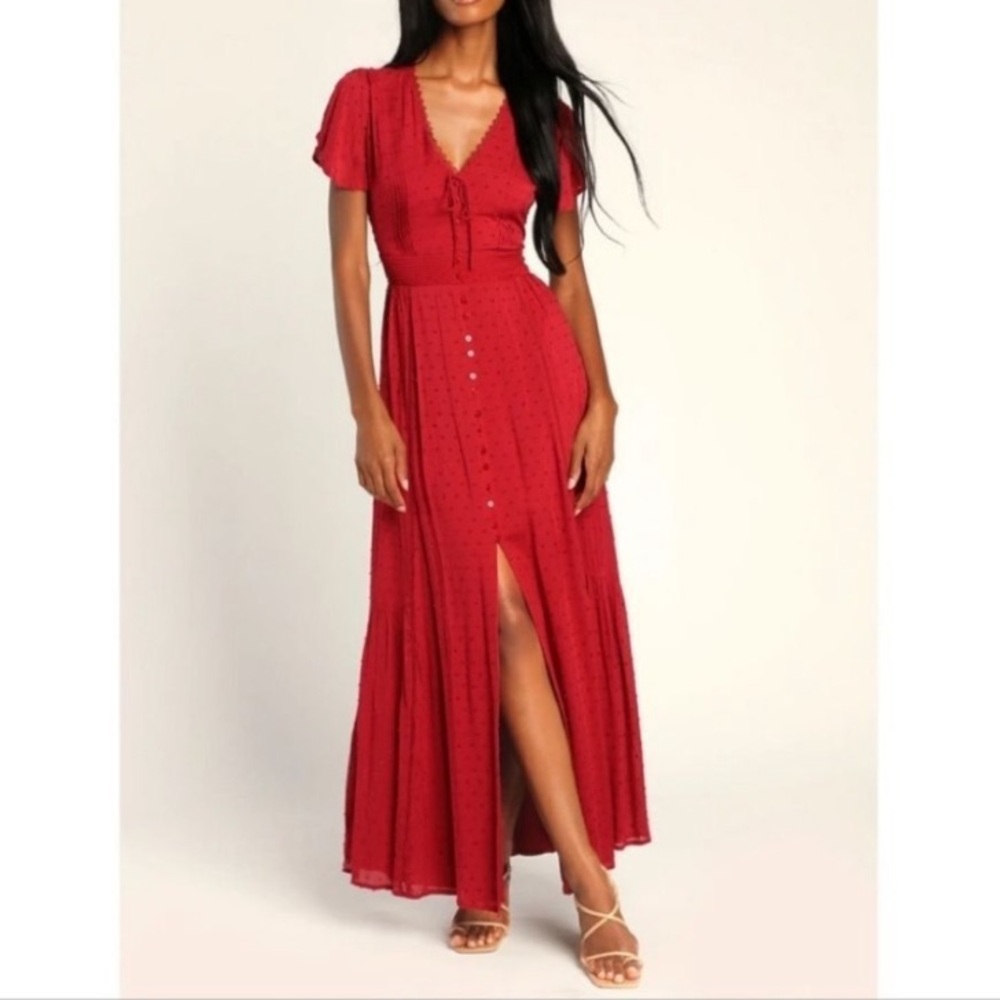 Lulu's Buttoned Maxi Dress